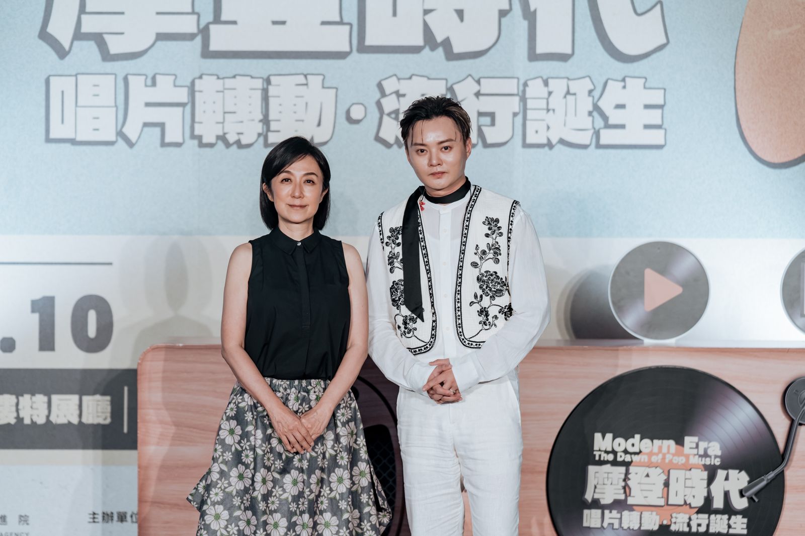 許富凱23日出席「摩登時代：唱片轉動‧流行誕生」開展記者會。台北流行音樂中心提供