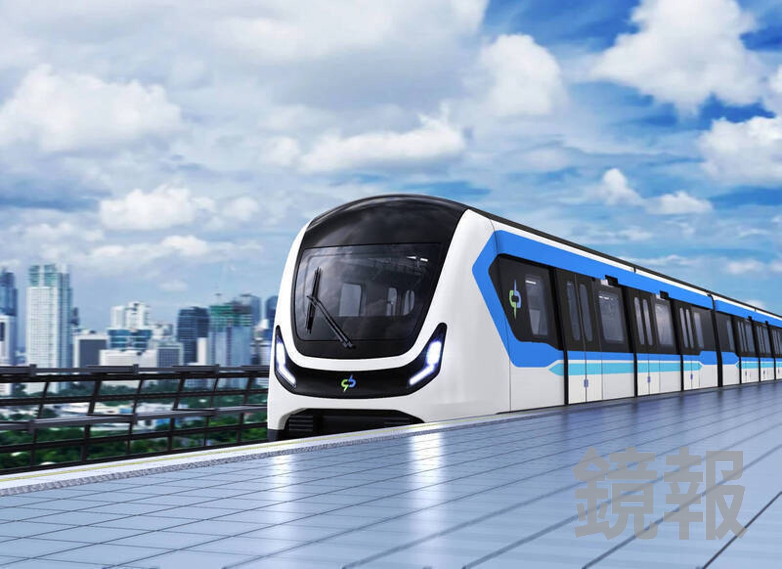 台中捷運藍線列車示意圖。圖/台中市政府提供