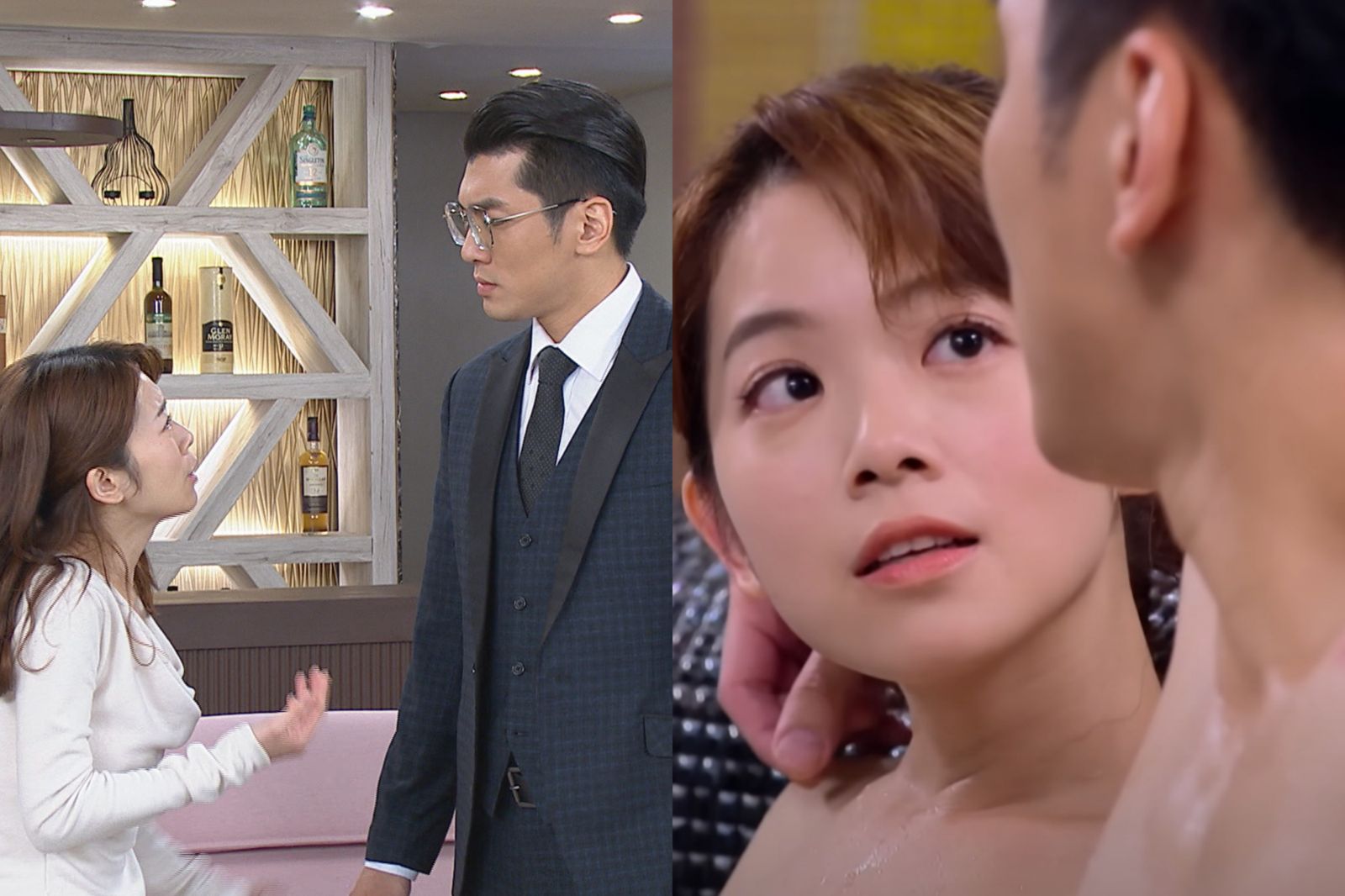 程雅晨與吳政澔《好運來》拍攝親吻戲時，程雅晨緊張到腳抽筋。民視提供