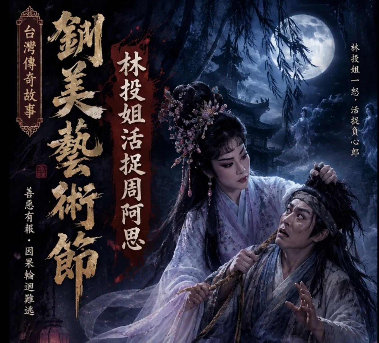 歌仔戲天團拒演《鍘美案》 網起底明華園總團長「與妻姊外遇生女」 酸爆:會鍘到老闆