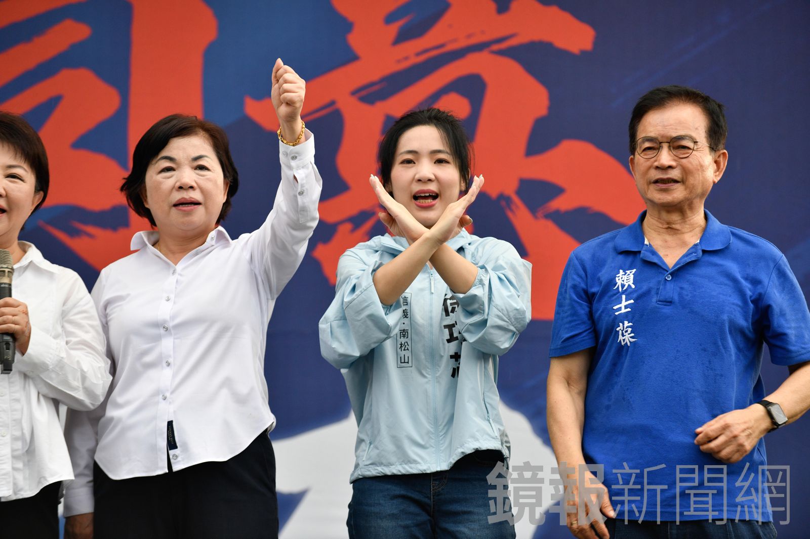 國民黨立委積極宣傳反罷免。(圖/李智為攝)