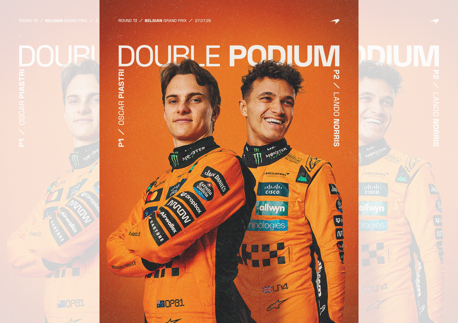 F1／麥拉倫內戰白熱化　Piastri、Norris比利時站再包前二