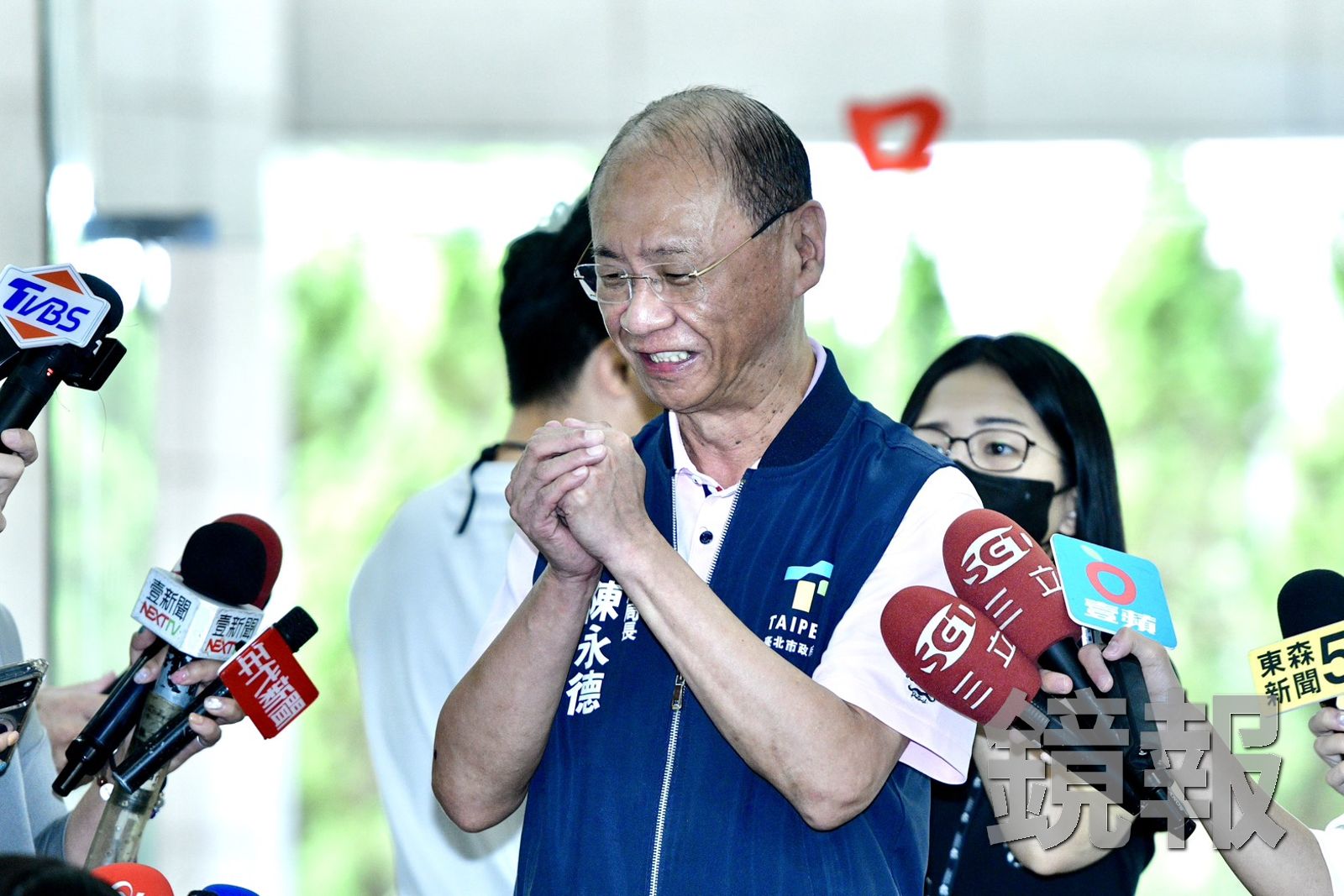 台北市民政局長陳永德今(21日)出面受訪時表示,自己是蔣萬安用的民政局長,當然堅定支持蔣萬安,輔選不是只有喊「凍蒜」,這是輔選的最高境界。攝影李智為
