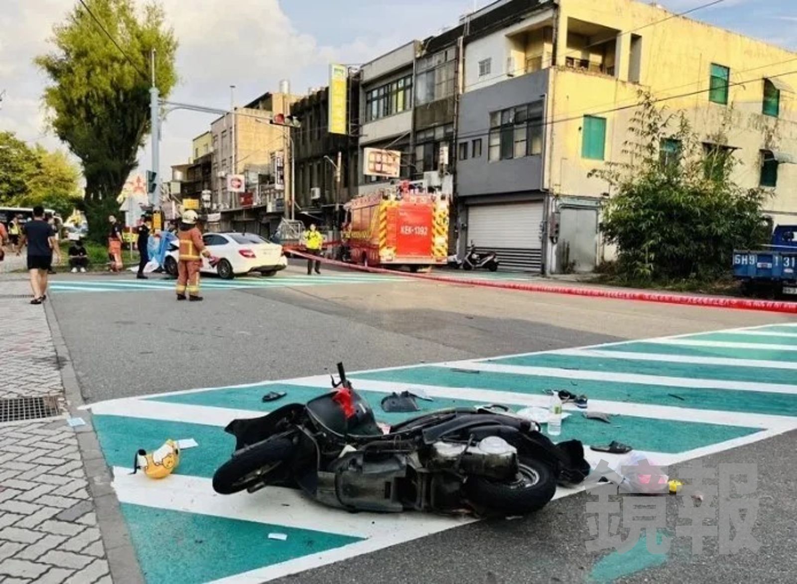 男子彭柏超毒駕上路,在學校前逆撞2機車,造成阿嬤死亡,孫女重傷。翻攝fb新竹大小事