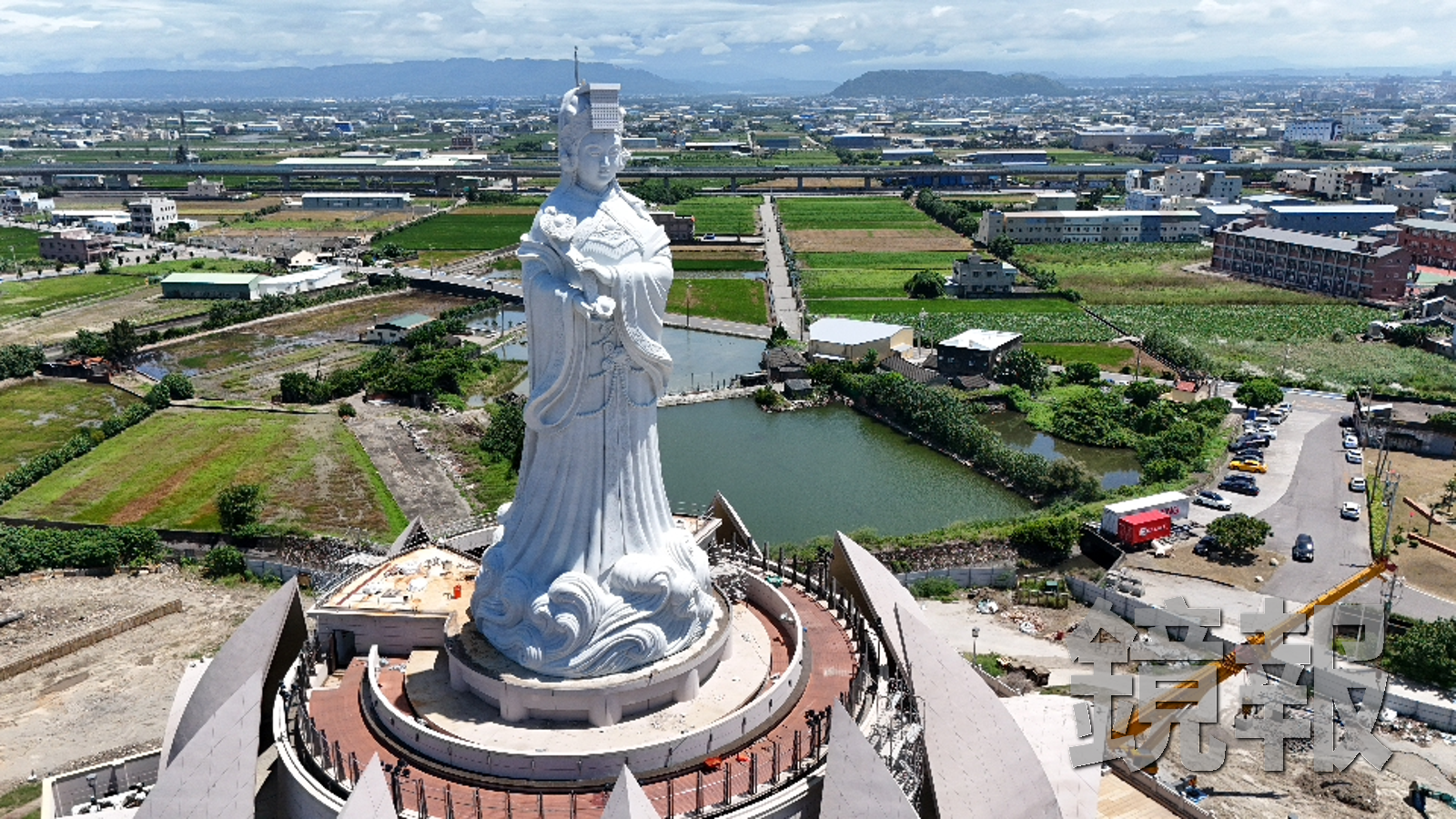大安媽祖文化園區3日開幕啟用。圖為日前施工畫面。台中市政府提供