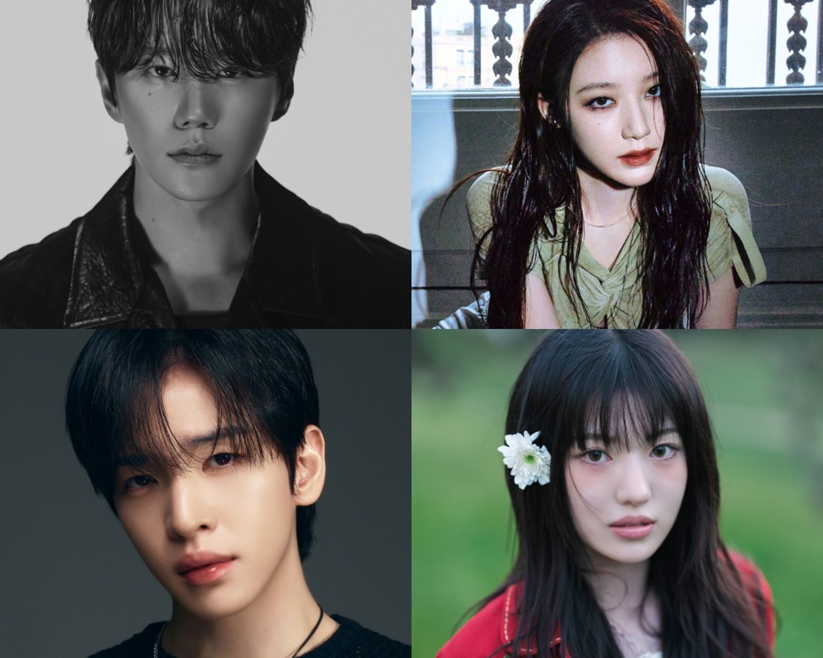 李濬榮（上排左起）、舒華、CRAVITY的Allen、KiiiKiii成員Sui擔綱12月7日的音樂盛典主持人。翻攝NAVER