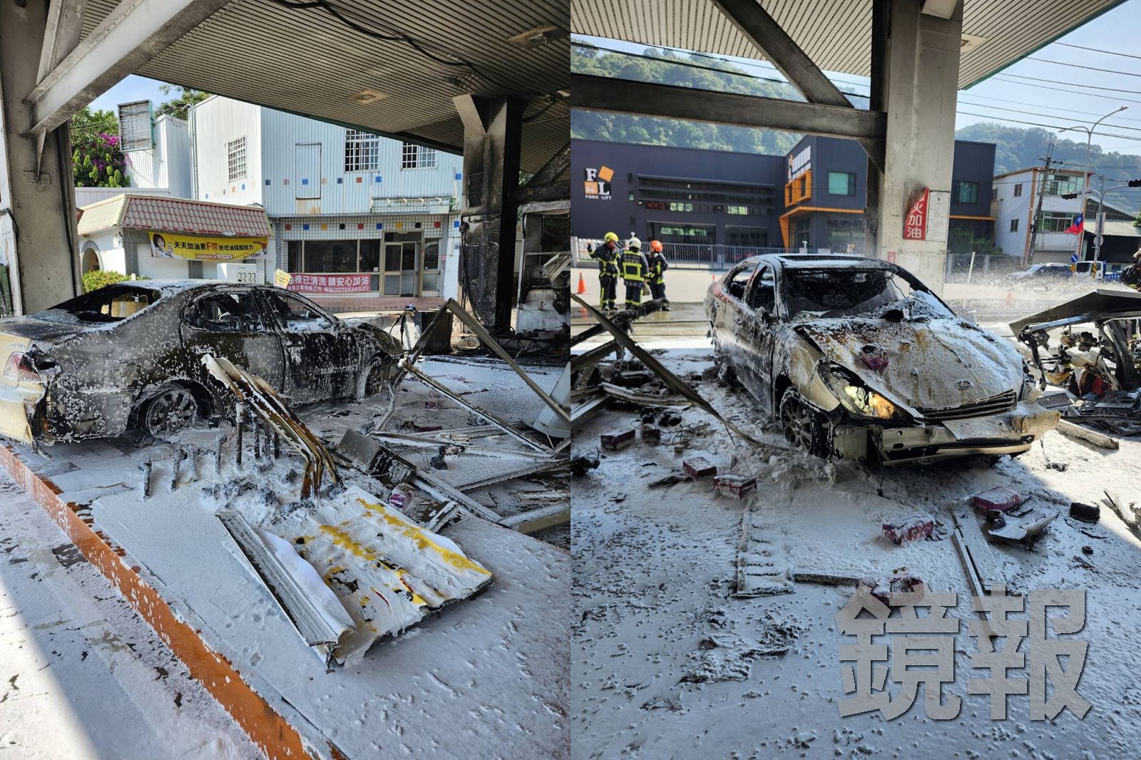 事故車輛被大火燒毀。圖/民眾提供