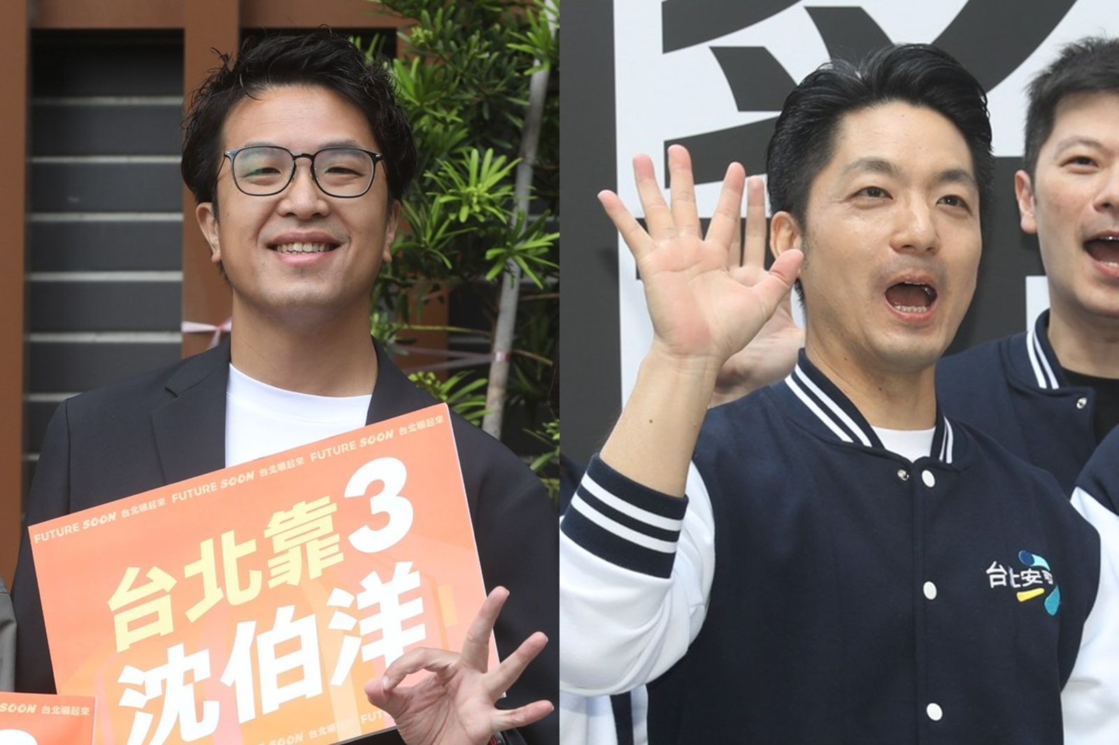 台北市長選舉號次出爐,民進黨候選人沈伯洋抽到3號,蔣萬安則是抽到5號。攝影林煒凱