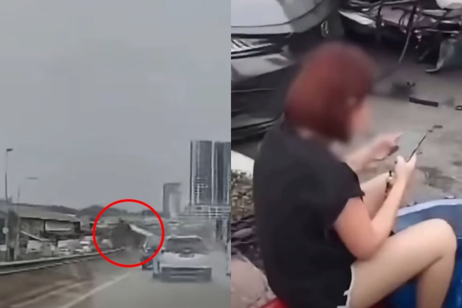 馬來西亞連環車禍!休旅車遭卡車撞飛「翻滾12圈」 女駕駛輕傷奇蹟生還