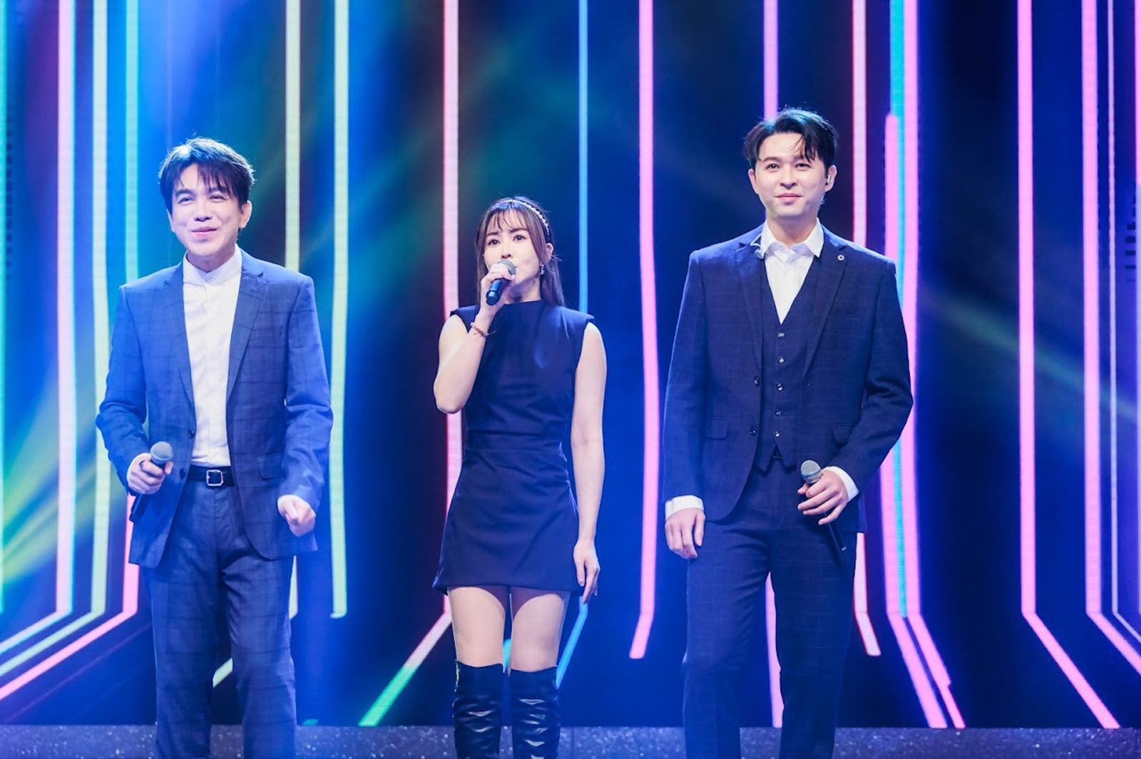 《唱歌給你聽》許志豪（左起）、杜忻恬、李子森。中天提供