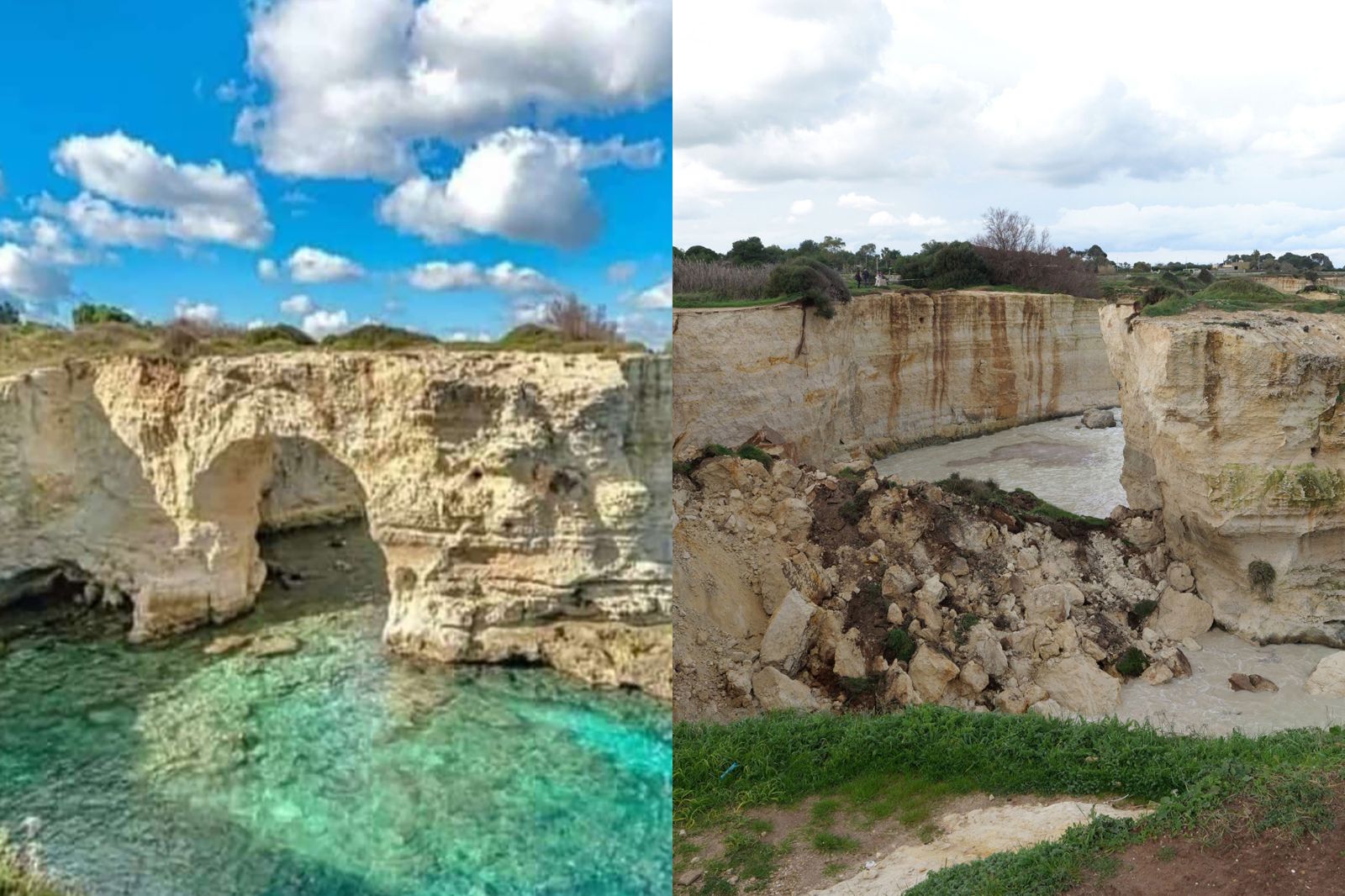 義大利「戀人拱門」情人節斷成碎片 浪漫求婚聖地只能追憶