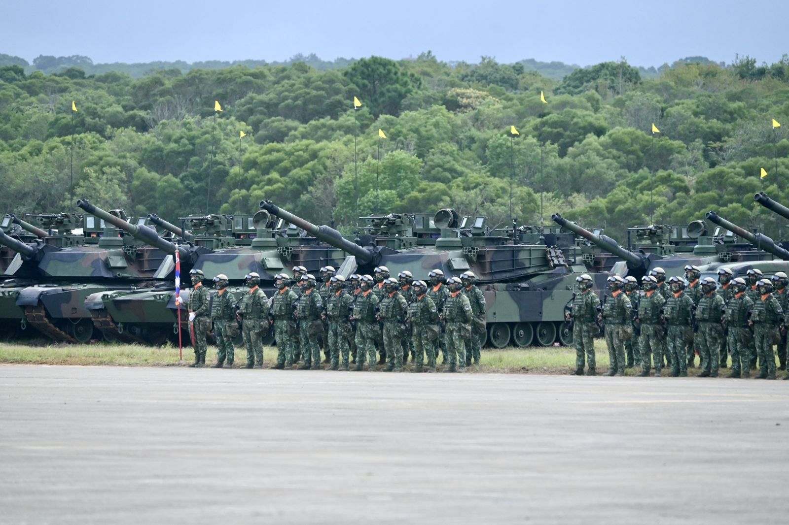 M1A2T戰車今天正式成軍。（圖／林煒凱攝）