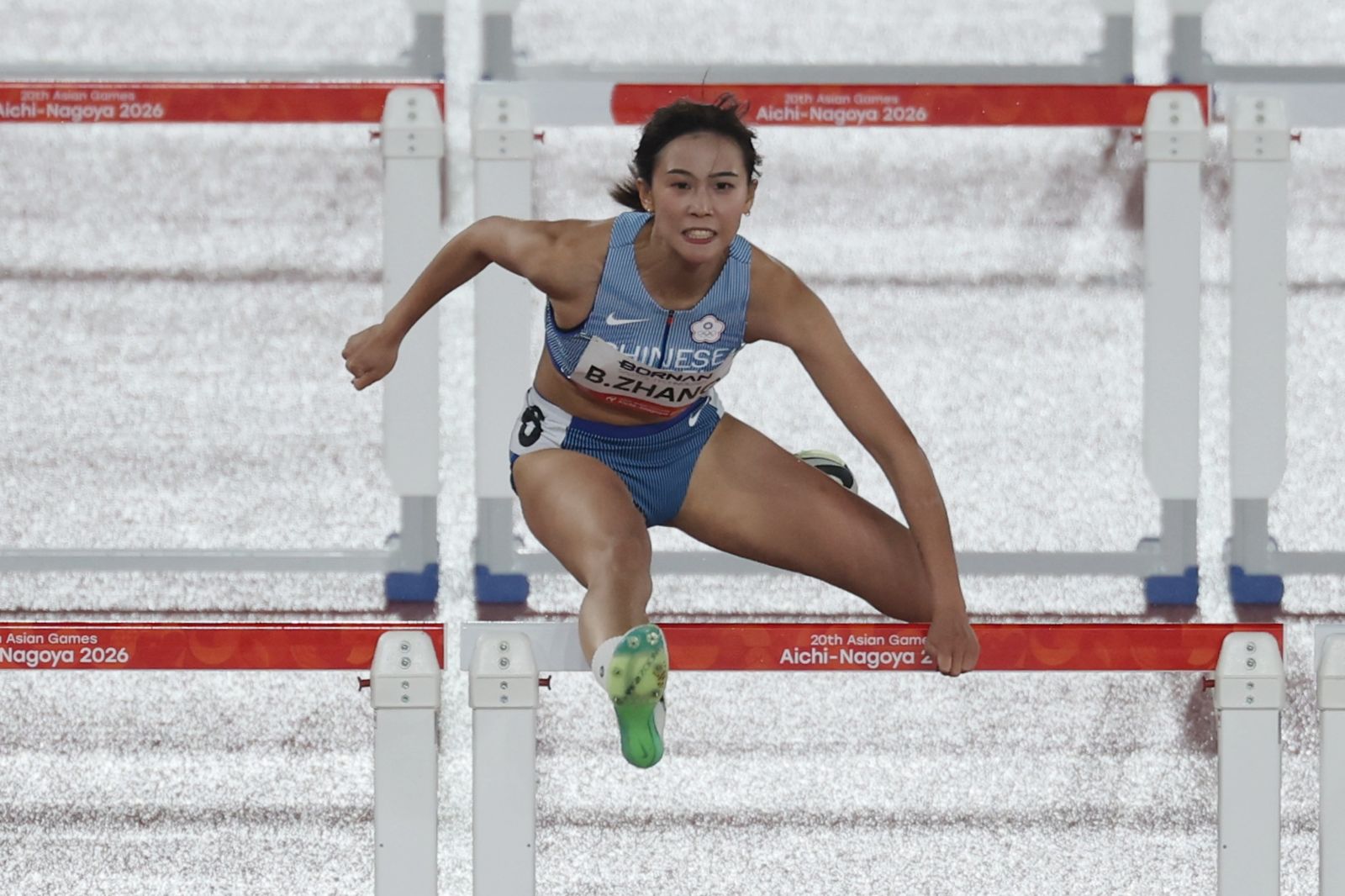 亞運田徑雨戰女子100欄決賽 張博雅第7欄失誤屈居第4
