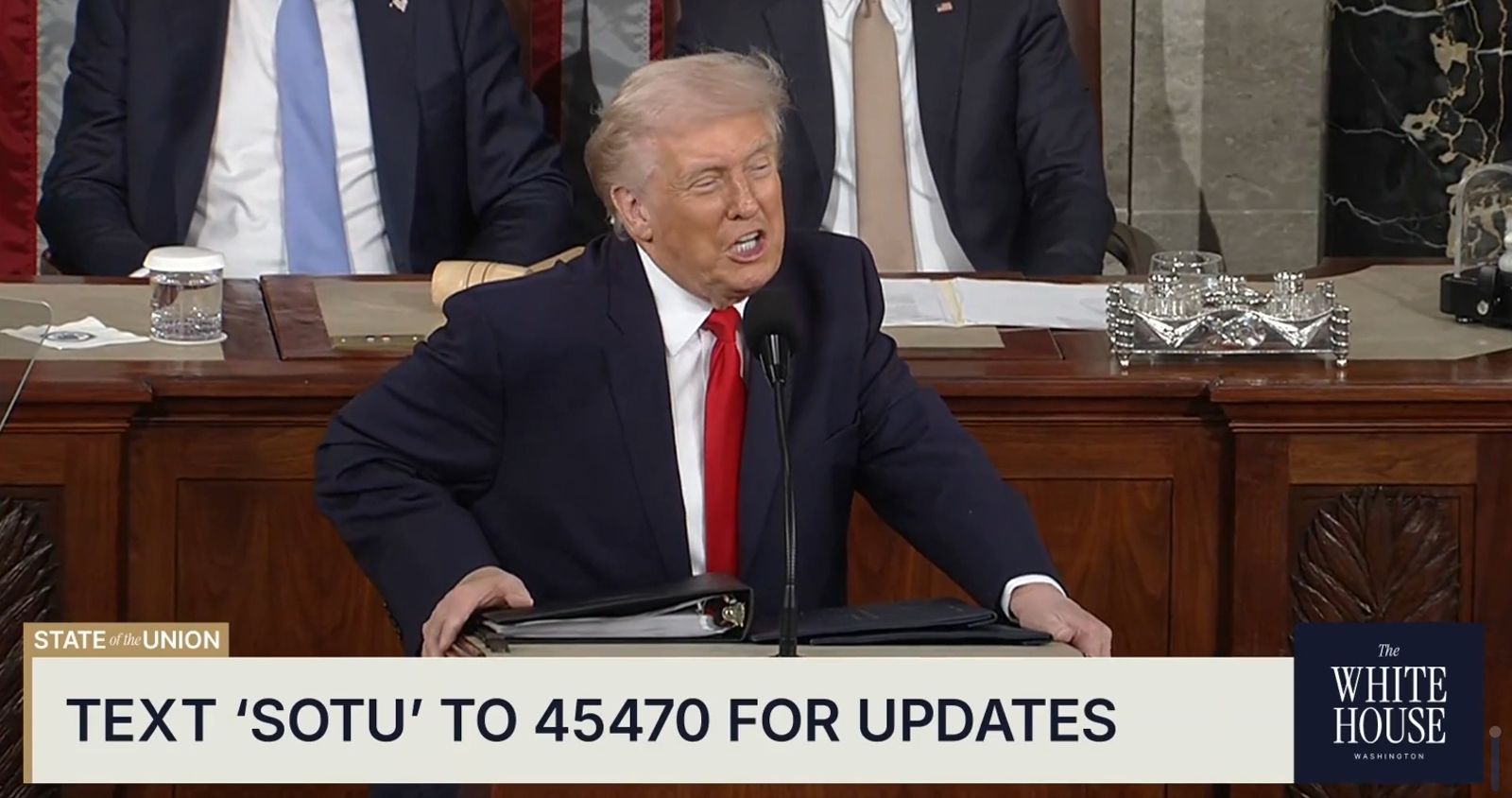 川普24日發表國情咨文。圖／翻攝自FB／The White House