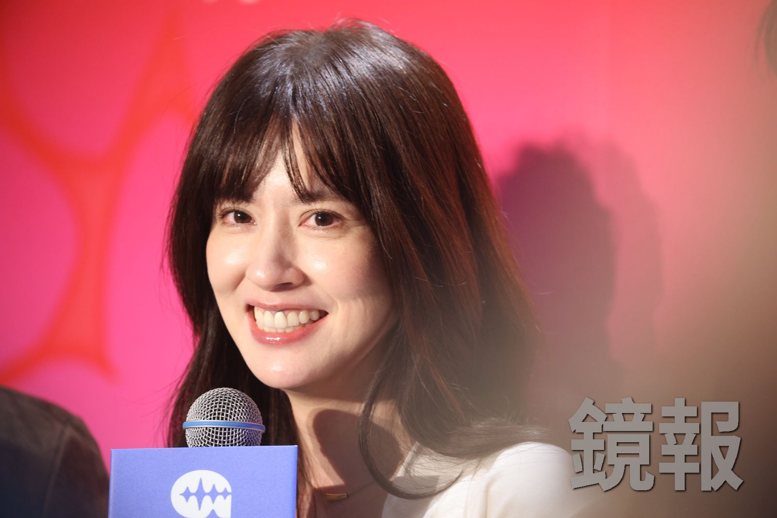 林予晞從演員身份首度跨界於金音獎頒獎典禮上演唱,在後台訪問時表達對蔡康永事件的看法。攝影劉耀勻