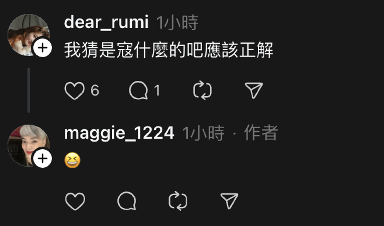 網友猜測故事主角。翻攝Threads @ maggie_1224