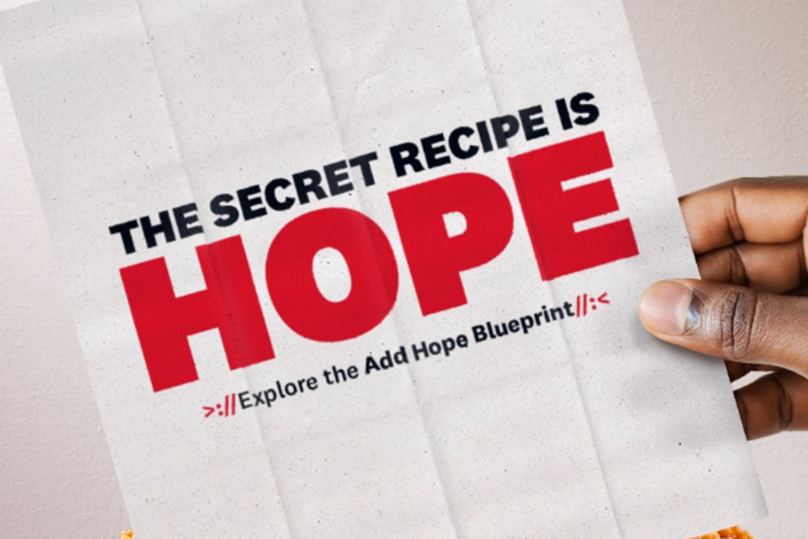 KFC南非公開秘方：「Add Hope」計畫。圖／kfcsouthafrica