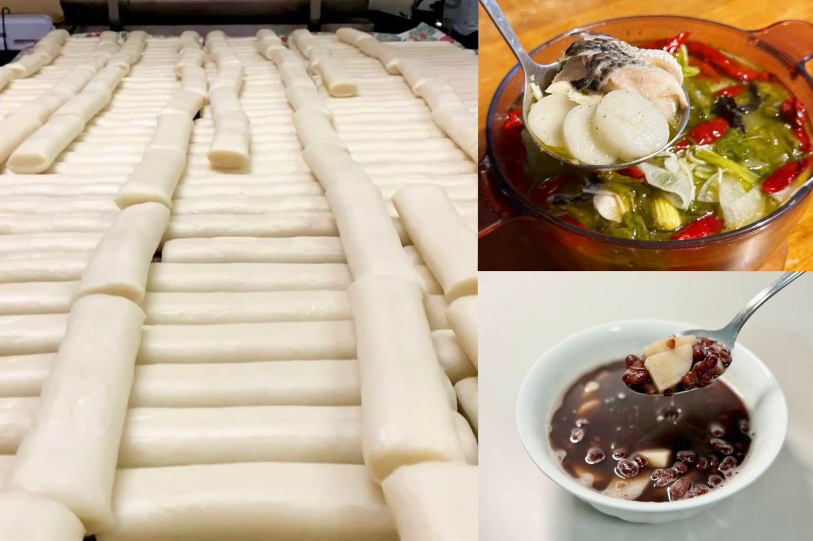 正男報食事／比韓式、寧波年糕還Q！永和周家大陳年糕煮酸菜魚、紅豆湯都超搭