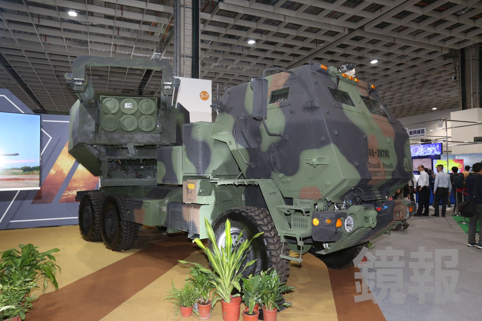 HIMARS海馬士多管火箭發射系統也在此次國防展中展出。（圖／董孟航攝）