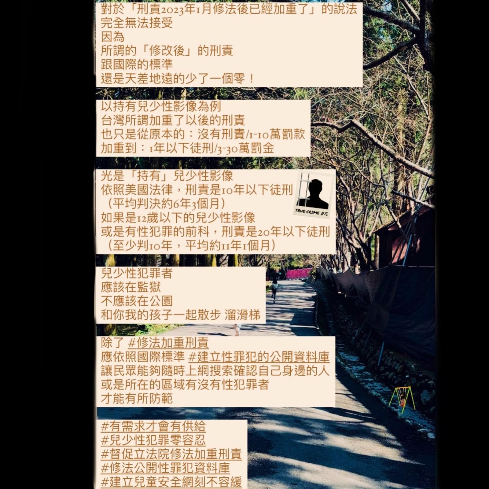 李靚蕾在自己的IG上分享推動修法理念。翻攝李靚蕾IG