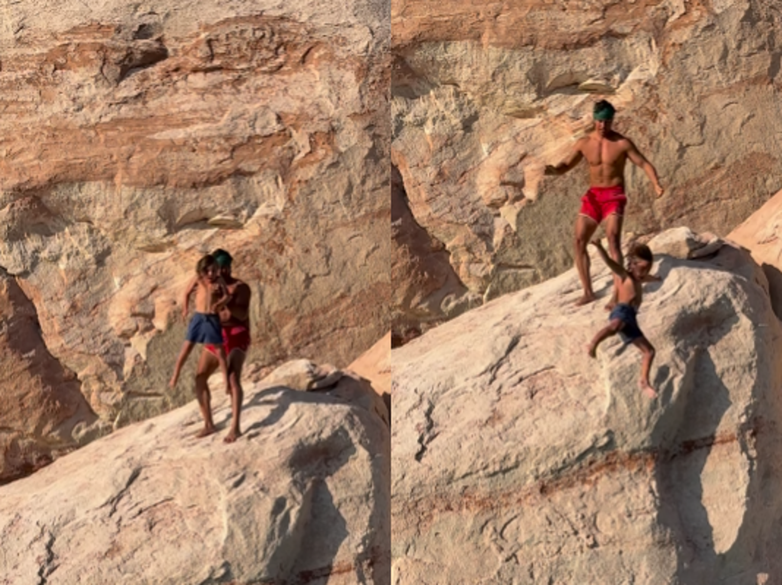 網紅爸懸崖邊「扔7歲兒」吸近4百萬次觀看！　自豪教會孩子勇敢引議