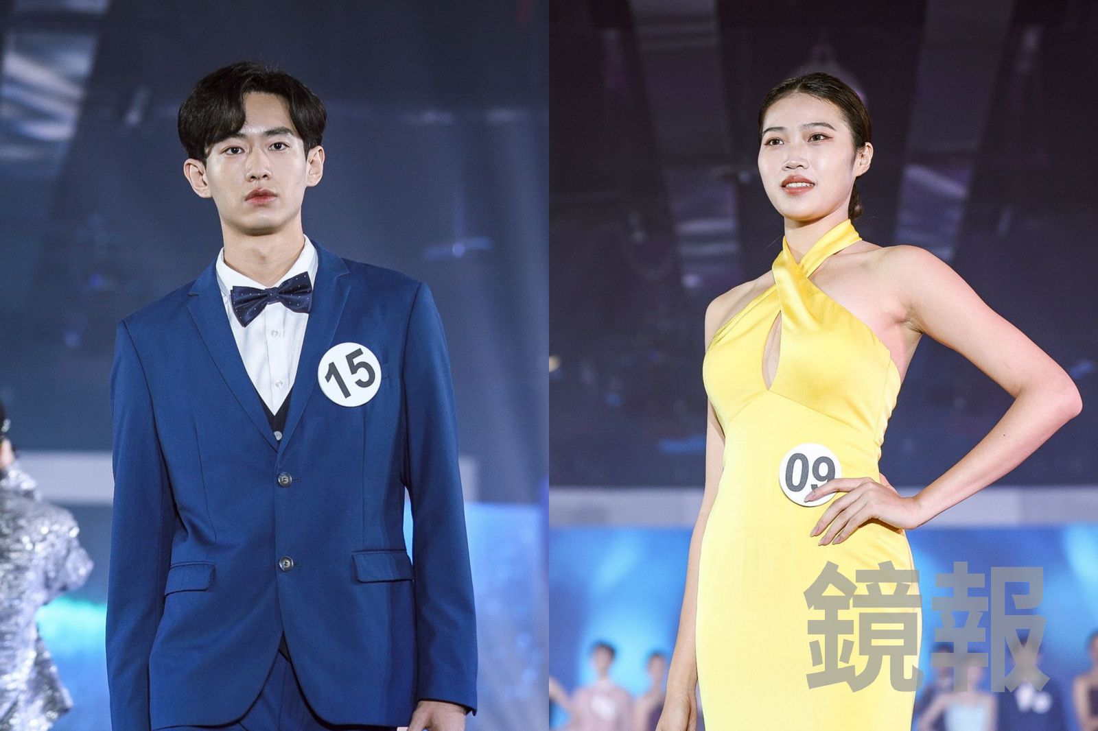 伊林璀璨之星總決賽男模組冠軍是21歲的饒語書(左),女模組冠軍是18歲的曹文綺(右)。鄒保祥攝