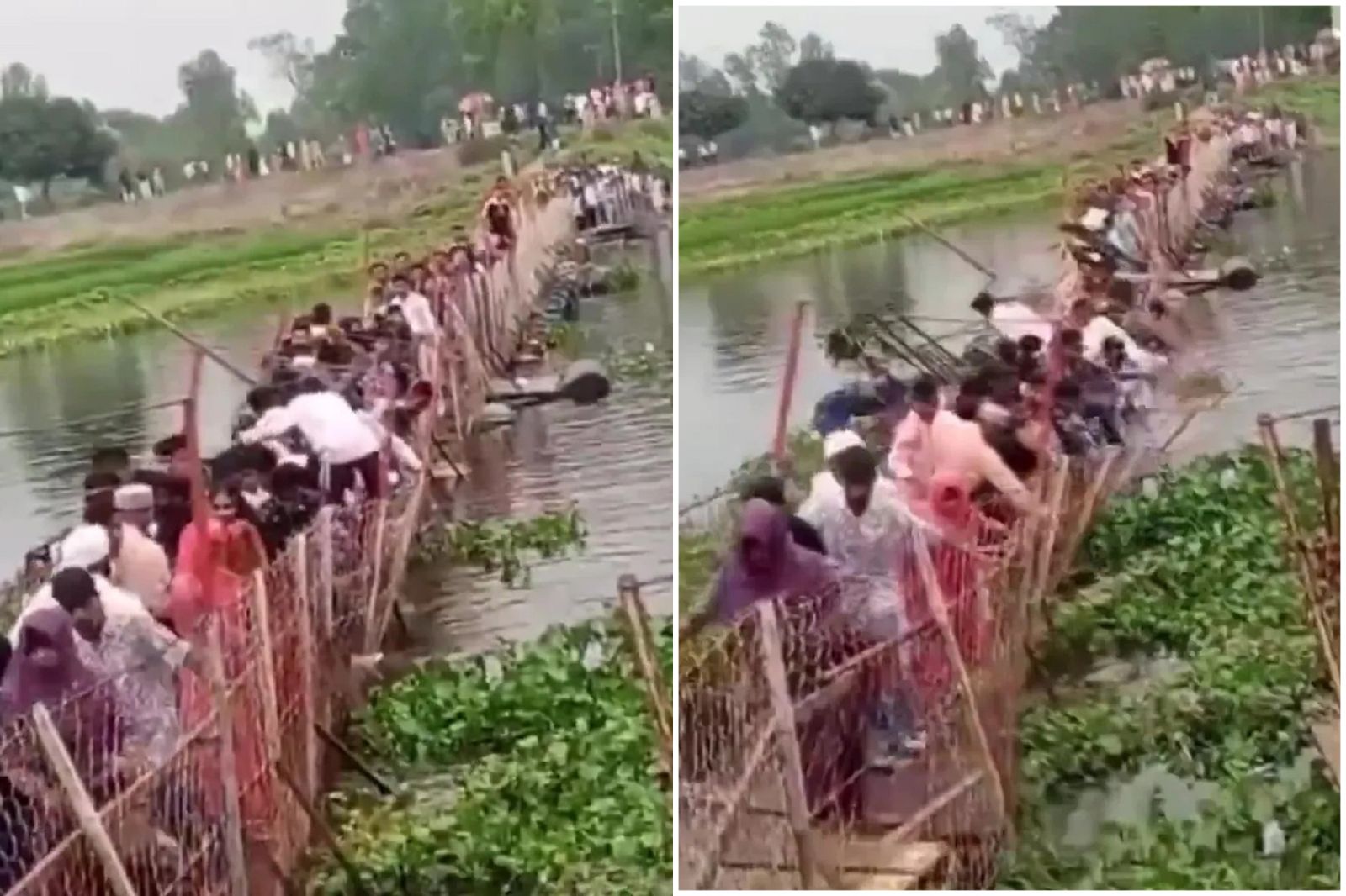 孟加拉便橋擠滿人　瞬間坍塌4死2失蹤！恐怖影像曝光