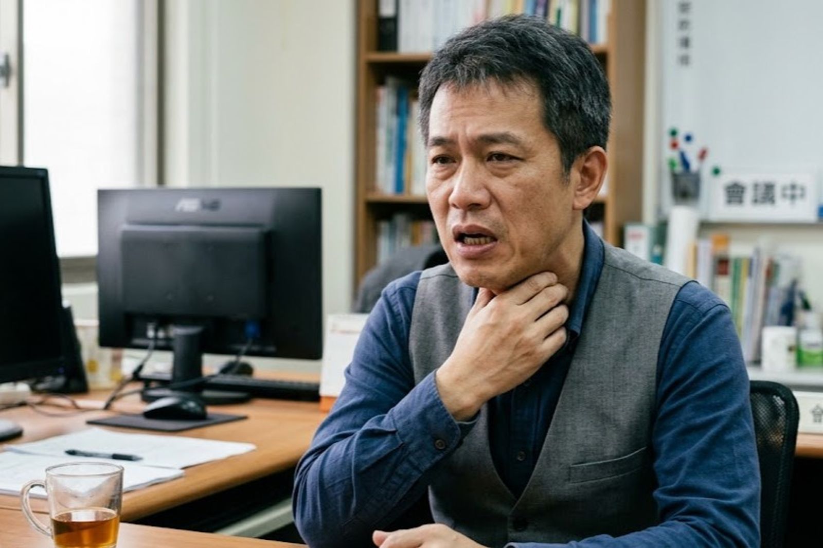 講話像被掐住喉嚨！業務主管失聲2年，竟是聲帶在抽筋