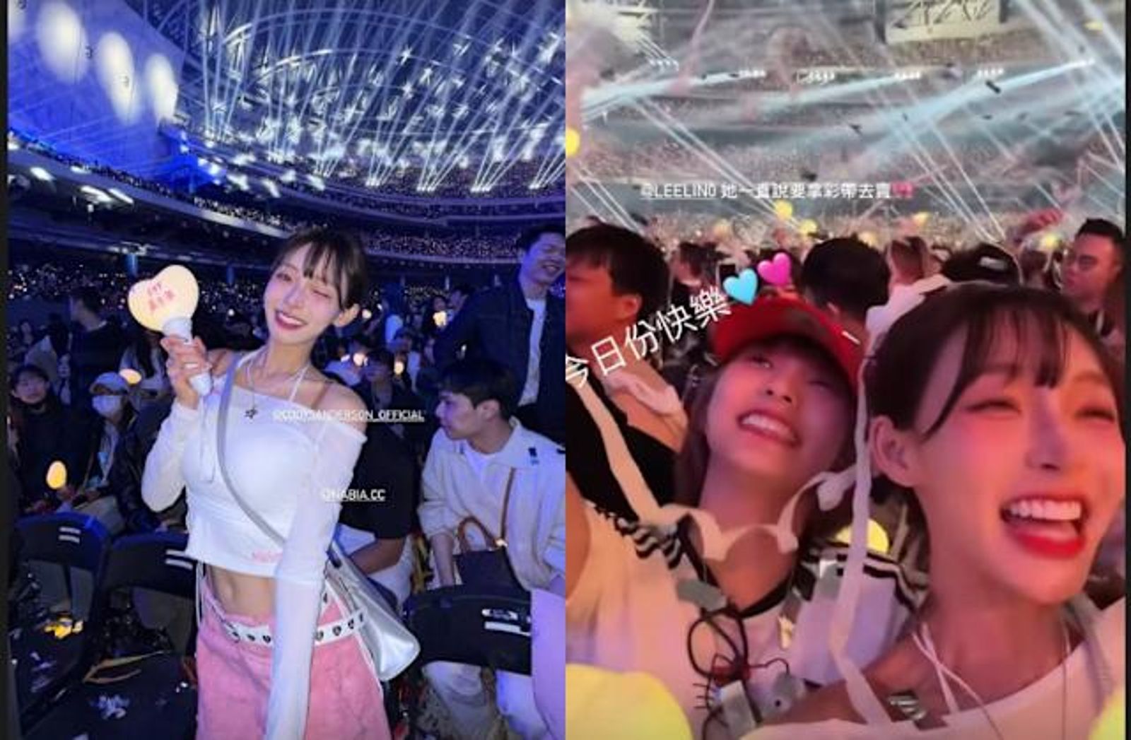 林襄和李芷霖看周杰倫演唱會引發爭議。翻攝林襄IG