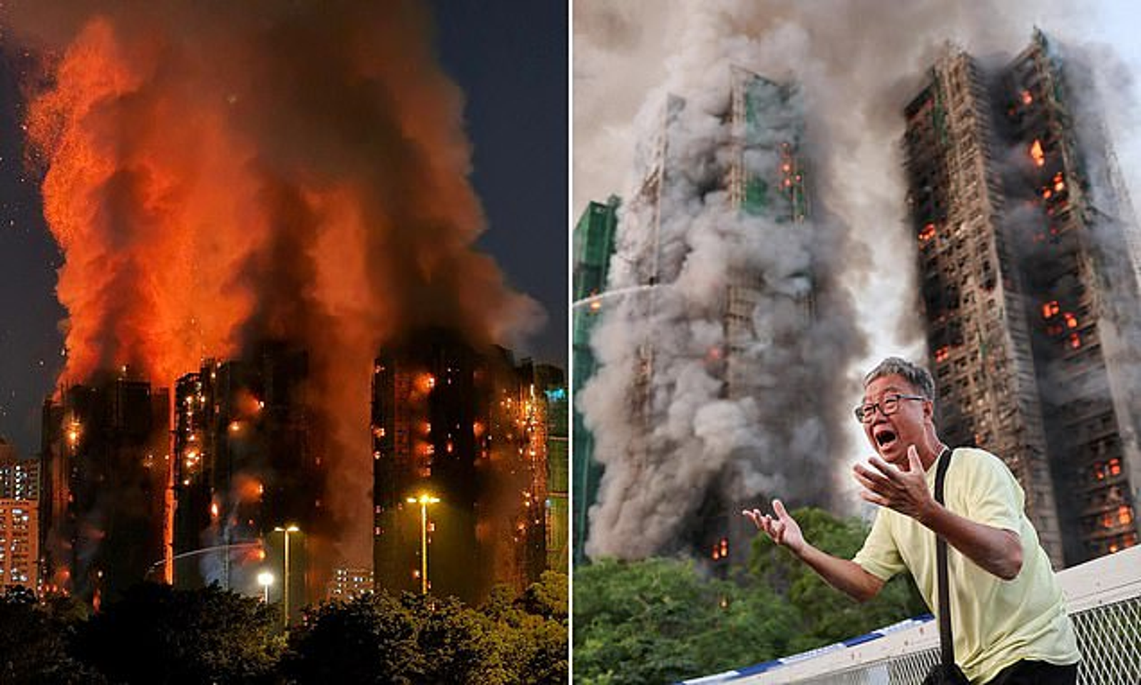 香港史上最大惡火!宏福苑已55死279人失聯 3人被控「誤殺」遭逮