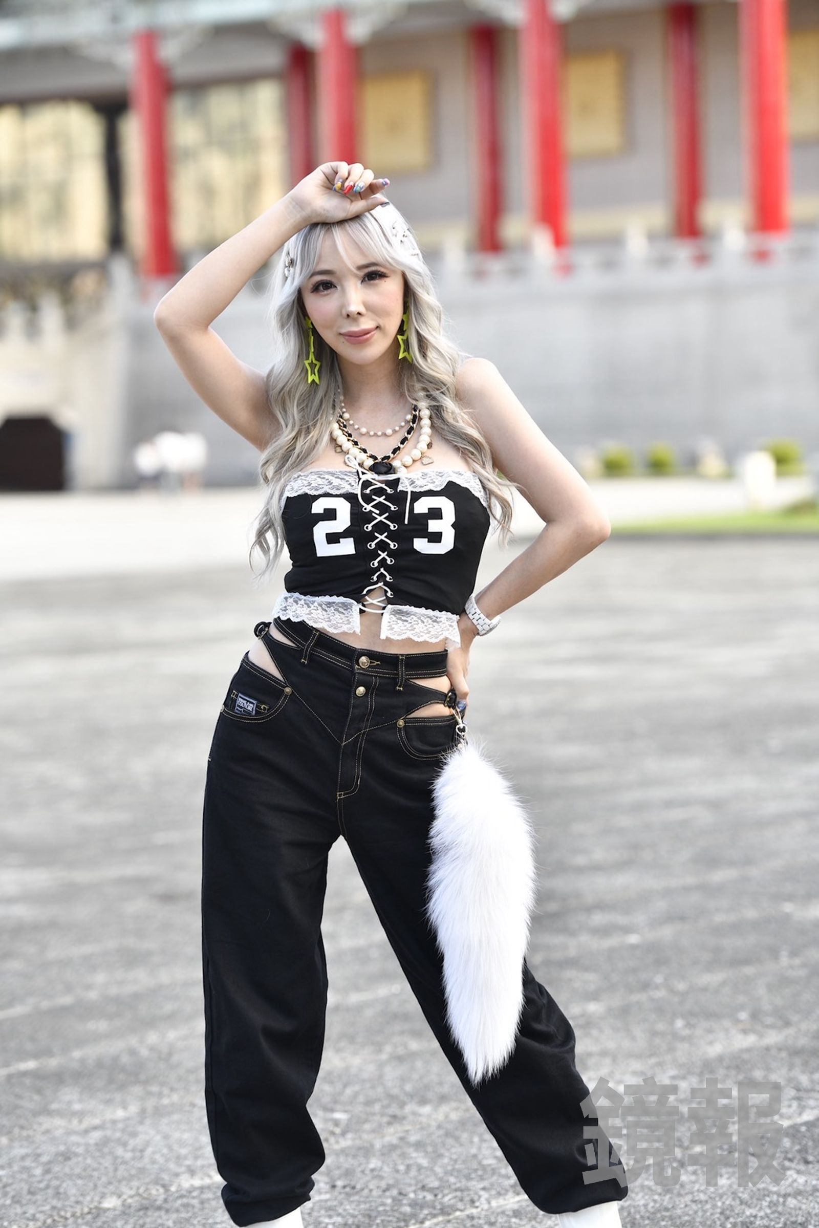 霜月るな走日本辣妹風,透露瑪麗亞凱莉是她的偶像。李智為攝