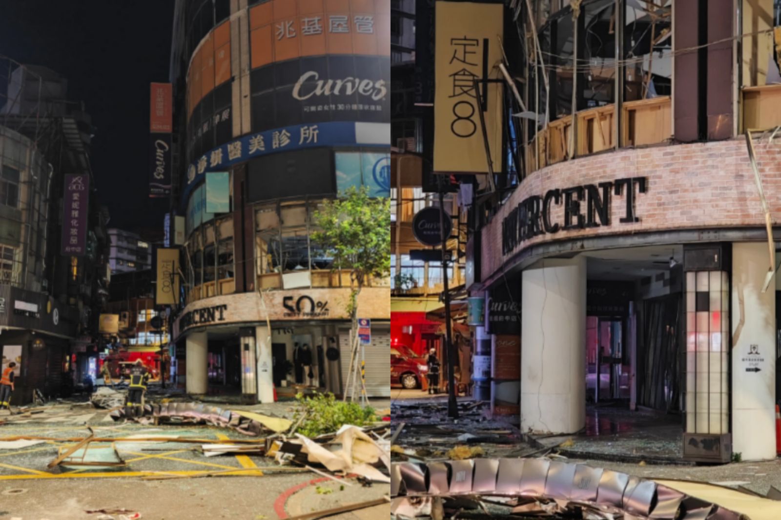 板橋府中商圈深夜氣爆瞬間曝光!定食8、爭鮮炸成碎片 樓梯驚見4瓦斯鋼瓶