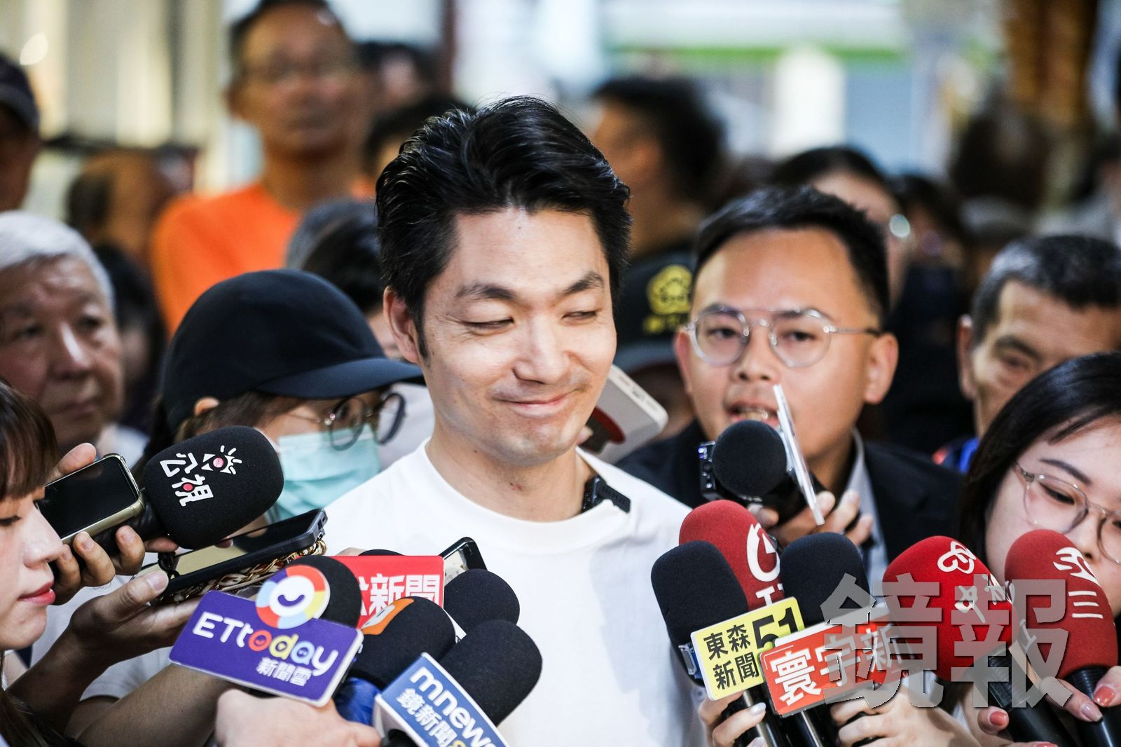 台北市長蔣萬安今(14日)對黃珊珊說法表示認同,並說一直以來自己的施政理念就是如此。攝影鄒保祥