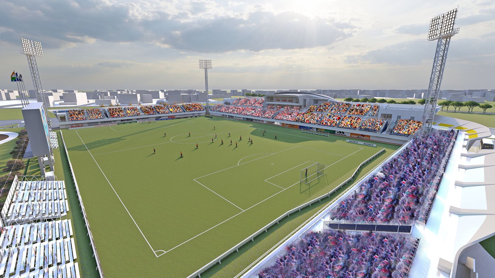 台中市國際足球運動休閒園區示意圖。台中市政府提供