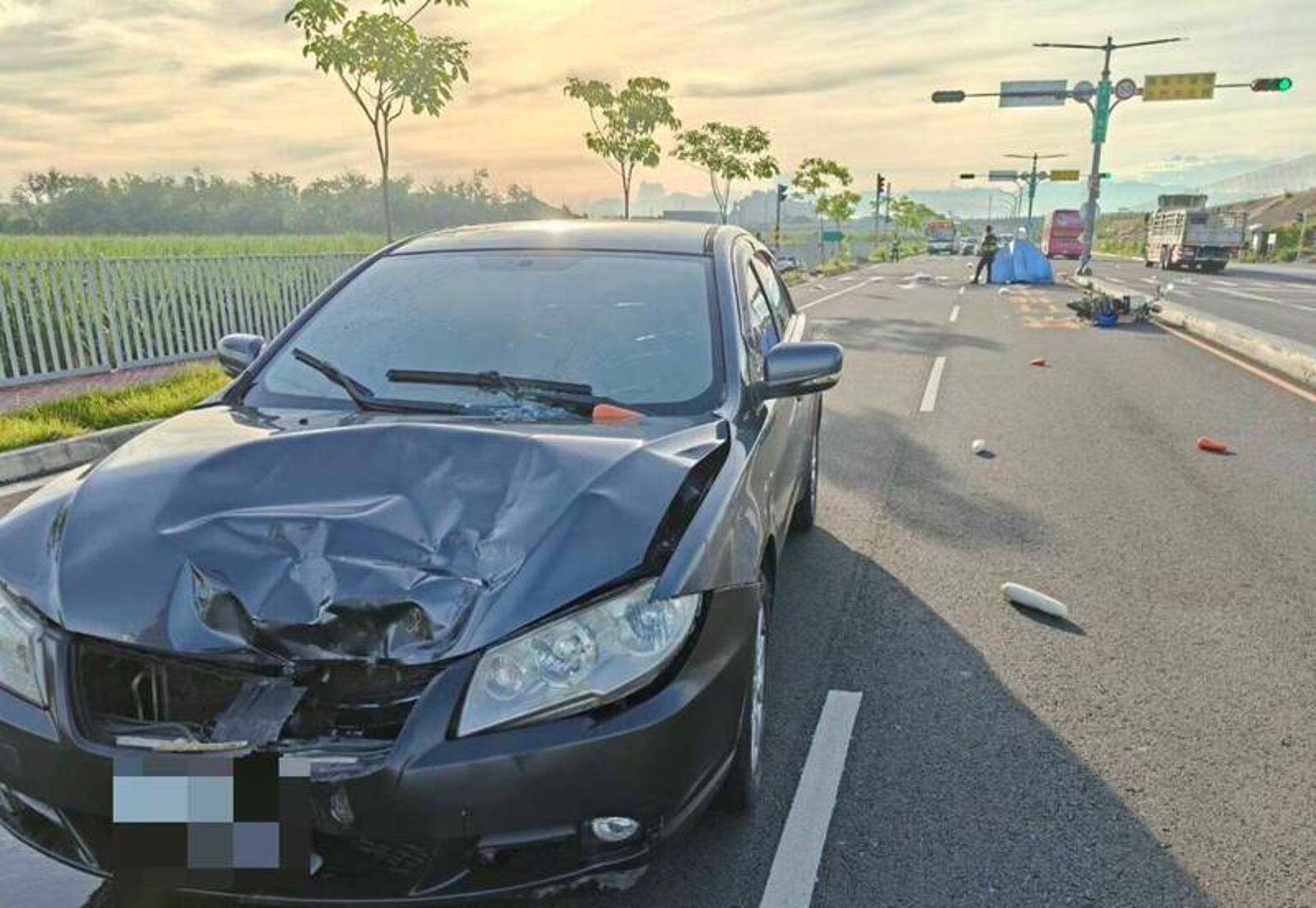 雲林164縣道死亡車禍 70歲老婦人騎機車被轎車當場撞死