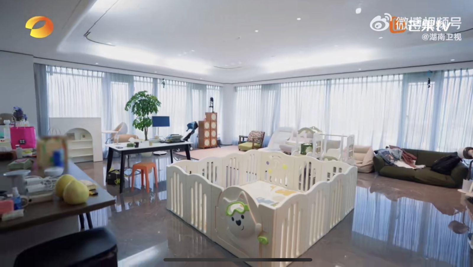 歐陽妮妮杭州住家內部曝光。翻攝自微博