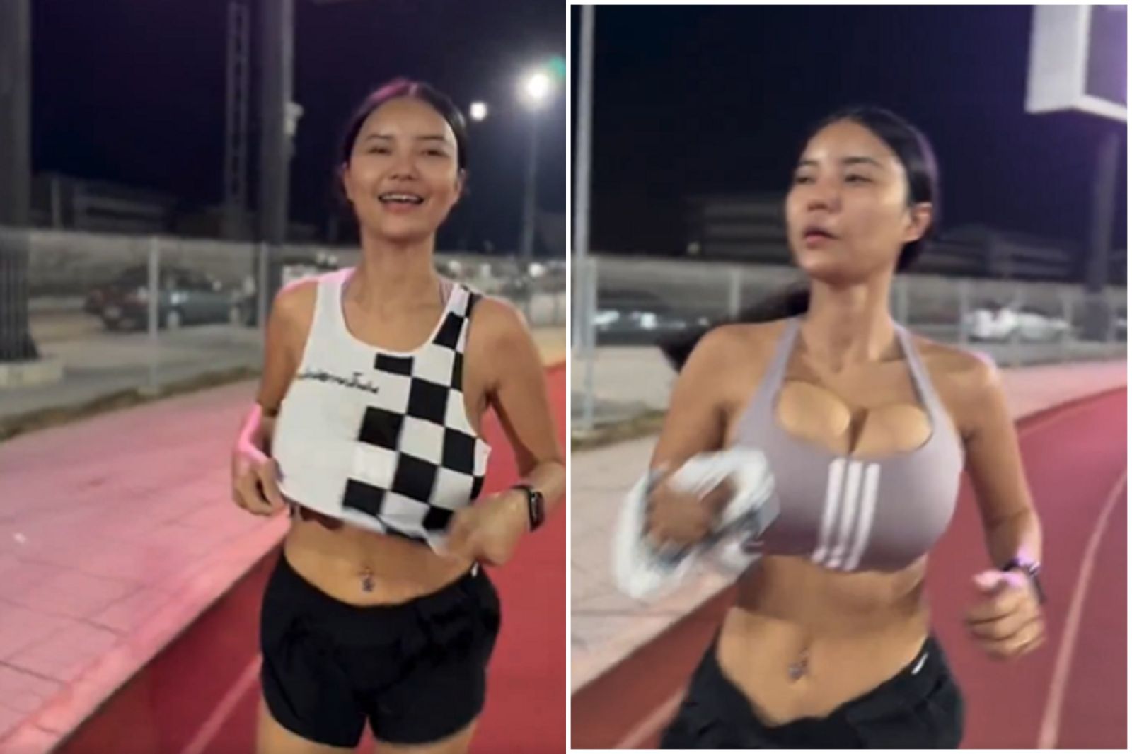 妹子健康跑步　網驚：球體的地心引力波動太強大